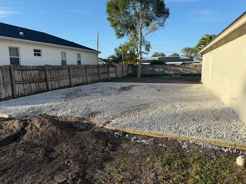 Culvert Pipe and Gravel Pad Installation in Port St. Lucie